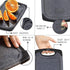 Cutting Boards for Kitchen, Plastic Chopping Board Set of 3 with Non-Slip Feet, Easy Grip Handle, BPA Free