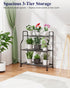 3-Tier 27" 11.4" 29.3") Kitsure Plant Stand Indoor & Outdoor - Metal Plant Shelf with Adjustable Leveling Feet, Easy