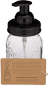 Jarmazing Products Mason Jar Foaming Soap Dispenser - Black with 16 Ounce Ball Mason Jar