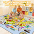 J Rombol 4x6, Educational USA Map Area Rug Playroom Bedroom Classroom Rug for Kids, Stain Resistant Toddler Baby