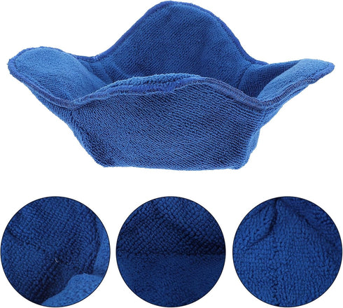 Hemoton Microwave Plate Holder, Soup Bowl Cozy Koozies for Hot Food, Quilted Microwave Bowl Holder