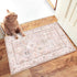 Washable Vintage Boho Area Rug 2×3, Non-Slip Pink Doormat for Bathroom, Kitchen, Entryway