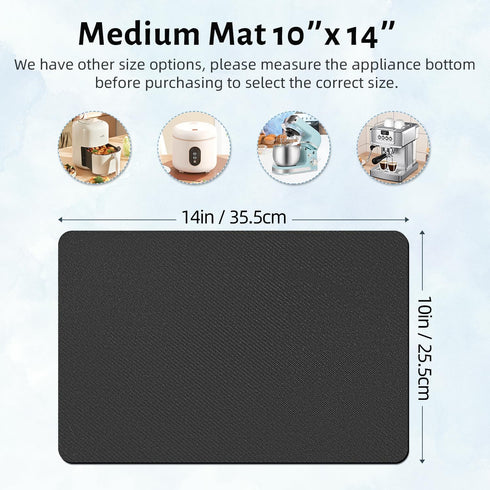 LOPNUR Kitchen Appliance Sliders, 360° Rotating Mover, Heat Resistant Coffee Mat for Microwave, Toaster Oven, Air Fryer