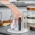 Wissy&Konny Sourdough Starter Jar, 35OZ with Ounce Scale Line, Date Marked Feeding Band, Thermometer, Wood Lid