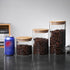 MOLFUJ 960 ML / 32 FL Oz Glass Storage Container - Stackable Clear Decorative Organizer Bottle with Wood Lid