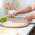 Chef Pomodoro Pizza Cutter Rocker Knife, 14 Inch Mezzaluna Chopper with Protective Cover, Dishwasher Safe