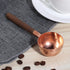 Measuring Scoop Spoon, Red Copper Coffee Measuring Spoon with Black Walnut Handle for Tea, Sugar, Salt, Flour