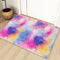 2x3 ft Small Throw Rugs, Furry Non Slip Mini Area Rug, Fluffy Tie-Dyed Rainbow Carpet for Bedroom Door Entryway Decor
