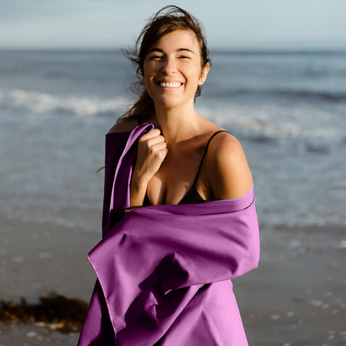 40" 72") (Pack 2) Hero Microfiber Large Beach Towel Compact for Travel (Magenta, x