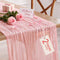 Pureegg 2-Pack Cheesecloth Table Runner, 120'' Easter Spring Boho Gauze Table Cloth