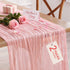 Pureegg 2-Pack Cheesecloth Table Runner, 120'' Easter Spring Boho Gauze Table Cloth