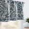 jinchan Floral Valance Curtain for Kitchen, Living Room, Vintage Flower Blue Valance, Room Darkening Window Treatment,