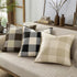 decorUhome Christmas Buffalo Plaid Check Throw Pillow Covers, 16x16 Set of 2, Outdoor Linen Decorative Farmhouse