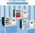 Portable Mini Fridge, 4 Liter 6 Can Cooler and Warmer Compact Refrigerators with Observation Window, 100% Freon-Free &