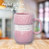 Boxer Gifts 'Knitting Keeps Me From Unraveling' Novelty Knitting Gift Mug, Light Pink with Realistic Yarn Detailing