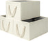 StorageWorks Large Storage Baskets for Organizing, Foldable Fabric Storage Bins with Handles, 3-Pack