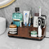 Counter Set(Walnut Boperzi Bathroom Organizer for Vanity & Sink Storage: Detachable Electric Toothbrush and Toothpaste