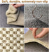 Anti Slip Shower Mat, Soft Textured Bath Mat, Quick Drying Non Slip PVC Loofah Bathroom Mats (Beige)