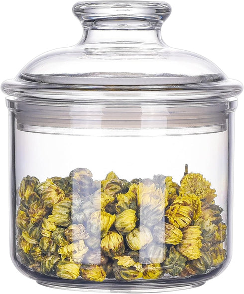 13.5oz Small Acrylic Storage Jar, Airtight Lid with Silicone Sealing Ring for Sugar, Tea, Spices, Bath Salt