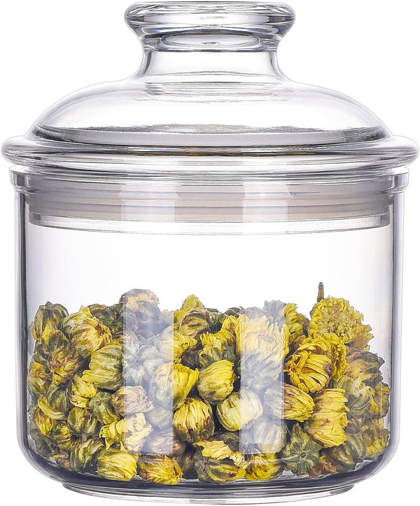 13.5oz Small Acrylic Storage Jar, Airtight Lid with Silicone Sealing Ring for Sugar, Tea, Spices, Bath Salt