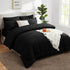 CozyLux Set 5 Set Twin Comforter with Sheets Black, Pieces Bed in a Bag, Black Comforter Twin Size, All Season Bedding