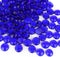 CYS EXCEL Cobalt Blue Glass Gemstone Beads - 1 LB Flat Marble Beads, Aquarium Decor, Approx. 85-100 PCS