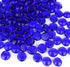 CYS EXCEL Cobalt Blue Glass Gemstone Beads - 1 LB Flat Marble Beads, Aquarium Decor, Approx. 85-100 PCS