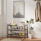 3-Tier Adjustable Shoe Rack, 26.5-Inch Wide Metal Storage Organizer for Closet Entryway,