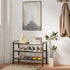 3-Tier Adjustable Shoe Rack, 26.5-Inch Wide Metal Storage Organizer for Closet Entryway,