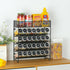 28 Set,Space-Saving Countertop, Skiileor Spice Rack Organizer with Empty Spice Jars,Spice Labels,Chalk pen and Funnel