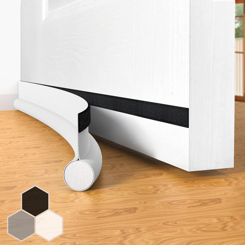 Door Draft Stopper Bottom One Sided Blocker, 37" Cutable Under Door Insulator for Interior/Exterior Doors