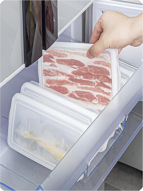 2 Pack Bacon Keeper, Deli Meat Saver Plastic Food Storage Containers with Lids for Refrigerators and Lunch Box