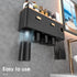 4 iHave Toothbrush Holders Wall Mounted with Toothpaste Dispenser & Cups - Luxury Black and Gold Design for Bathroom