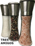 Elegant GRINDER 7 inch Tall, Eco-Friendly Stainless Steel and Glass Grinder with Adjustable Ceramic Grinder