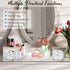 Tioncy 5 Pieces Crystal Makeup Decorative Vanity Tray Set - Mirrored Perfume Holder for Dresser, Jewelry Organizer