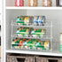 Smart Design Can Organizer for Pantry - 3 Tier Adjustable Can Storage - Steel Metal Shelves, Holds Up to 36 Cans - White