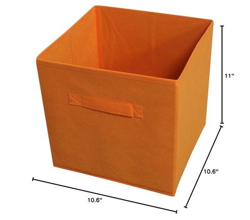 Achim Home Furnishings Collapsible Storage Bins, Set of 4, Orange
