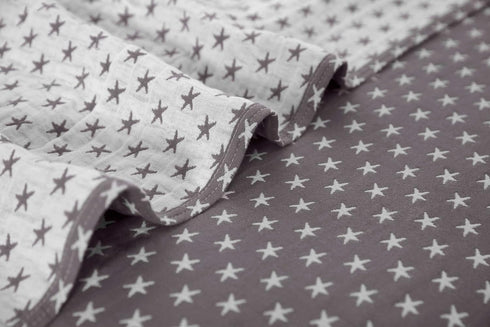 Sterling Creek Dawson Star Muslin Blanket Twin Three Layers Lightweight Breathable Cotton Gauzy Blanket for Adults, All