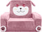 Kids Couch, Children's Sofa Bed, Folds into a Recliner, Pink Puppy Design,