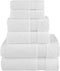 Elegant Comfort Premium Cotton 6-Piece Towel Set, Includes 2 Washcloths, 2 Hand