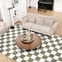 TOOHUB 5x7 Super Soft Rug for Bedroom, Ft Green and White Area Rug Classic Checkered Shaggy Anti-Skid High Pile Soft