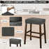 Counter A,2 Pack NeColorLife Stool Cover Rectangle,Stretch Waterproof Saddle Seat Covers for Height and Kitchen Island