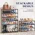 Closet, 27.5" 5 Kitsure Shoe Rack - Non-Woven Shoe Rack Shelf, Shoe Organizer for Entryway, Garage & Corridor