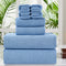 8 Piece Oversized Blue Bath Towel Set-2 Extra Large Bath Towel Sheets,2