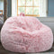 Kisoy Fluffy Stuffed Animal Storage Bean Bag Chair Cover (No Filler), Faux Fur