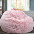 Kisoy Fluffy Stuffed Animal Storage Bean Bag Chair Cover (No Filler), Faux Fur