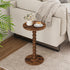 UTBT005F Round Side Table, Small Drink Table for Small Spaces, Pedestal End Table for Living Room, Modern Accent