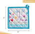 Maison d' Hermine Pot Holders 100% Cotton Heat Resistant Potholders - 8" x 8" Hot Pads with Loop - Pack of 1, Flower In