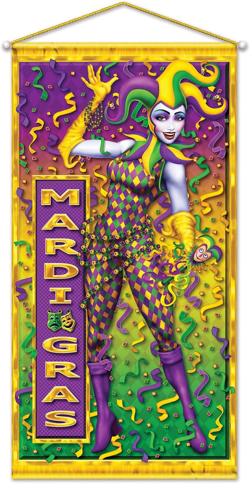 Mardi Gras Door/Wall Panel Party Accessory, 1 Count (1/Pkg)