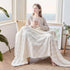 NEWCOSPLAY Super Soft Throw Blanket, Ivory Premium Silky Flannel Fleece, 3D Checkered Lightweight Bed Blanket All